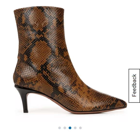 Franco Sarto Anna Pointed Toe Snakeskin Bootie - Picture 3 of 11